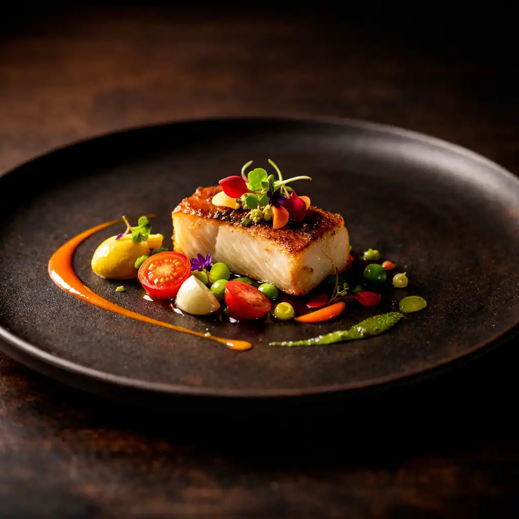 Fine dining étel művészi tálalásban