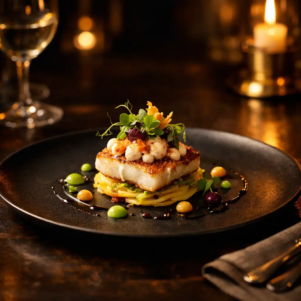Elegáns fine dining fogás