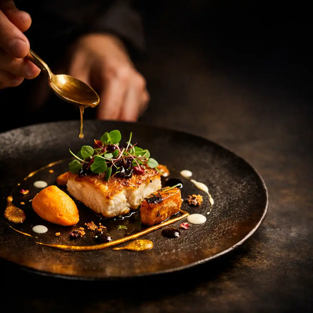 Fine dining fogás közelről